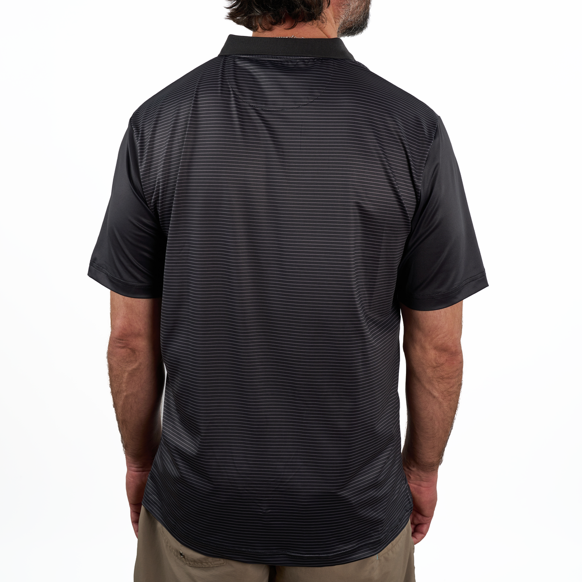 Black Striped Polo