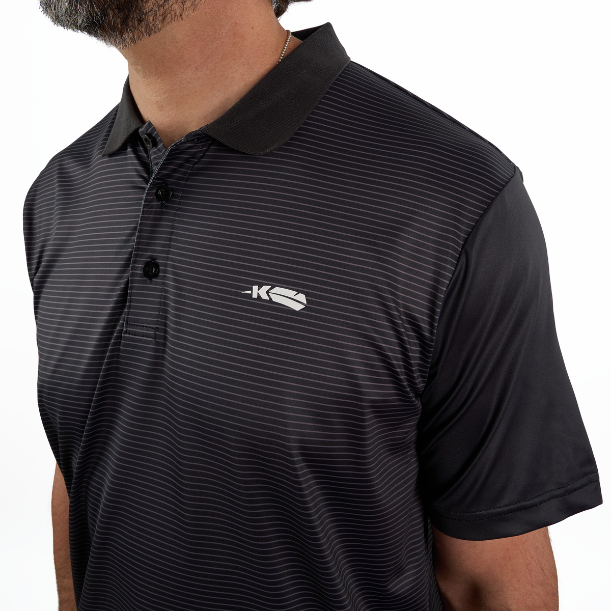 Black Striped Polo