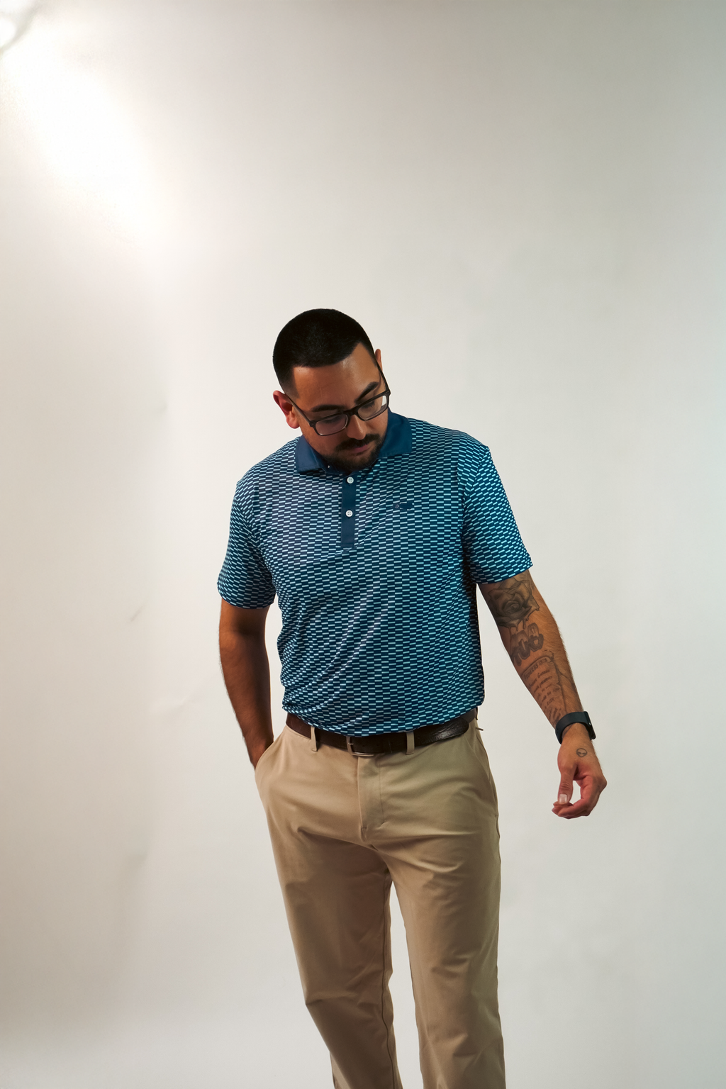 Navy Zipper Polo