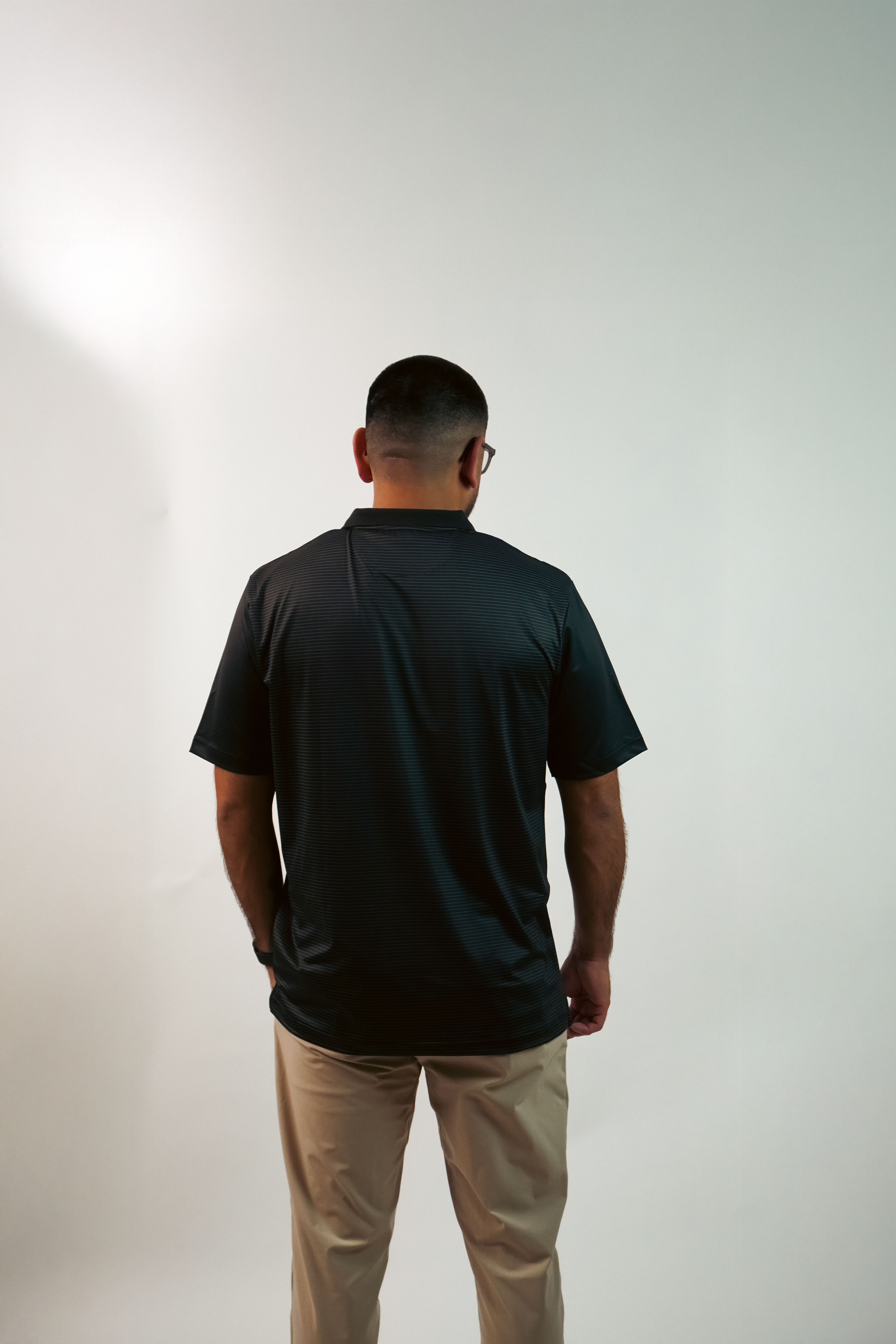 Black Striped Polo