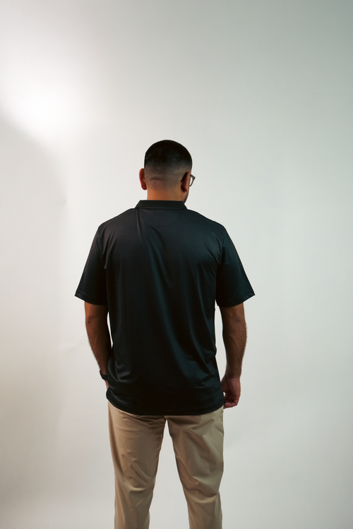 Black Striped Polo