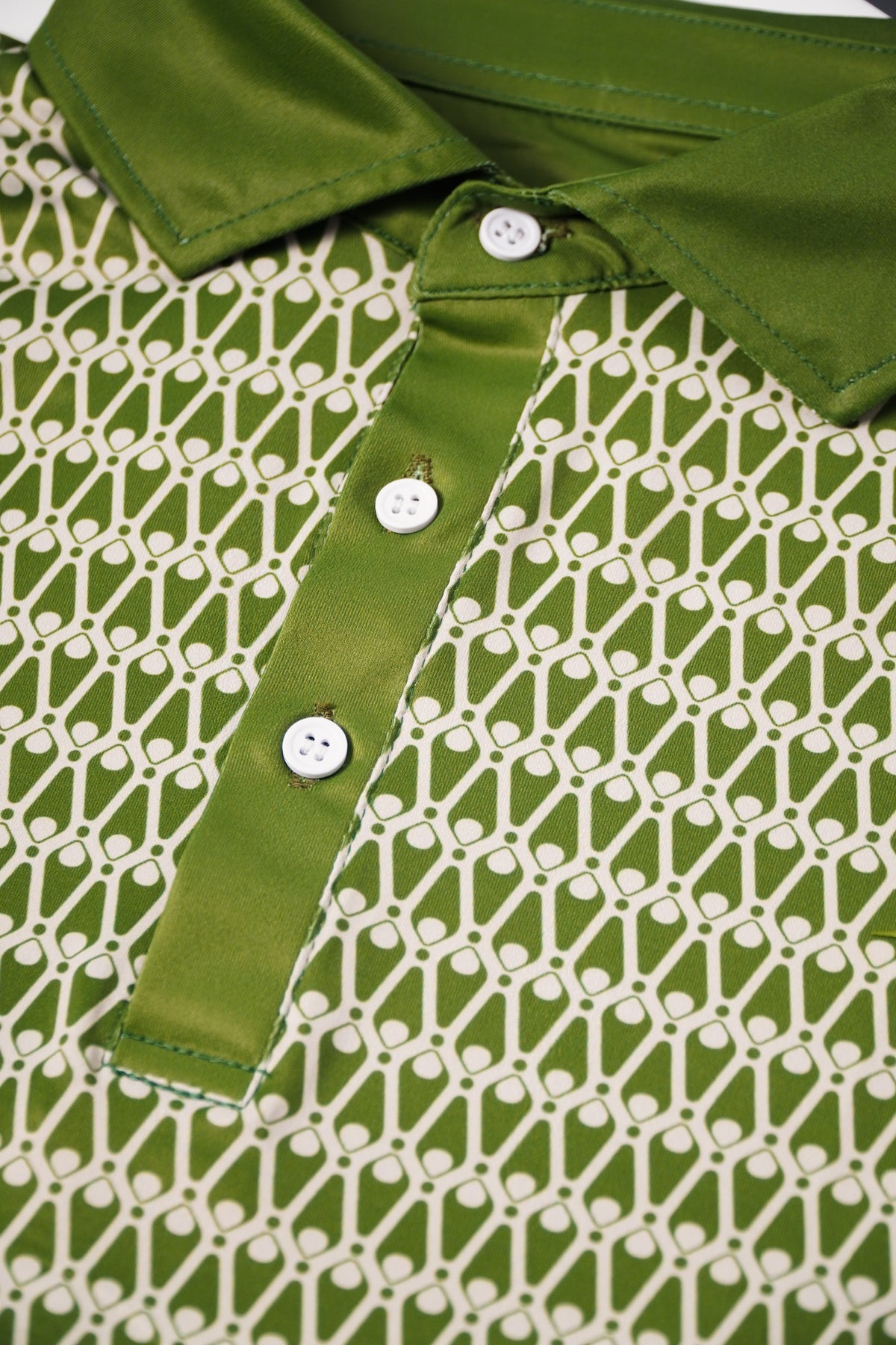 Olive Patterned Polo
