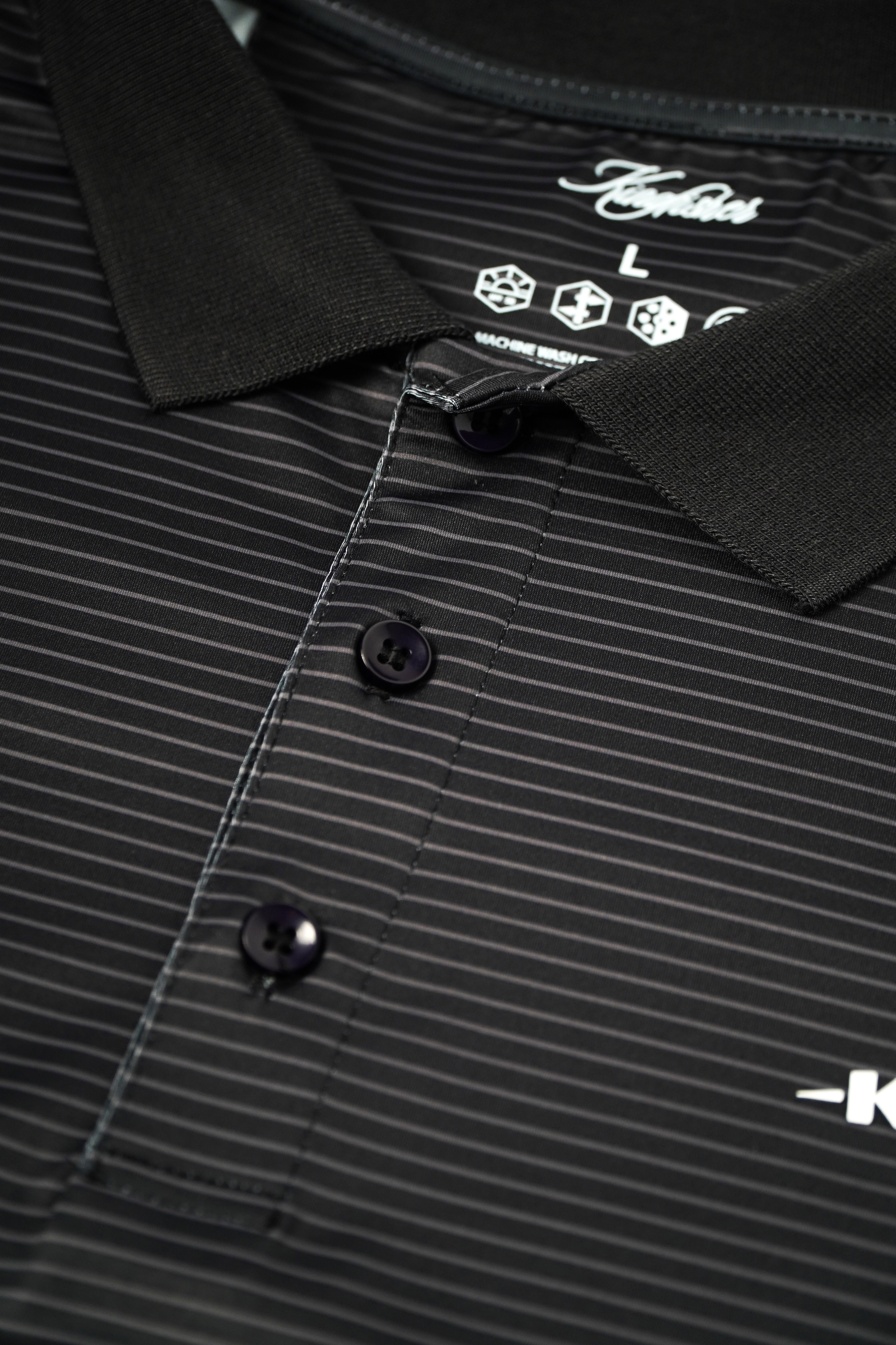 Black Striped Polo