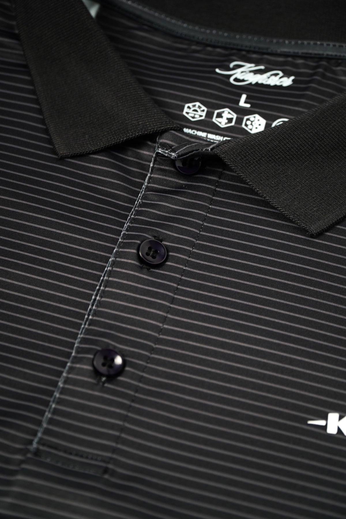 Black Striped Polo