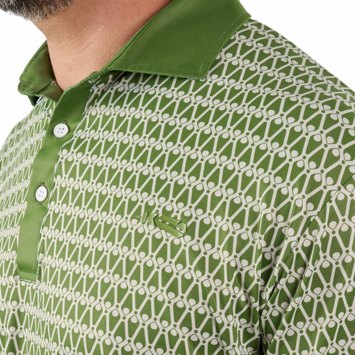 Olive Patterned Polo